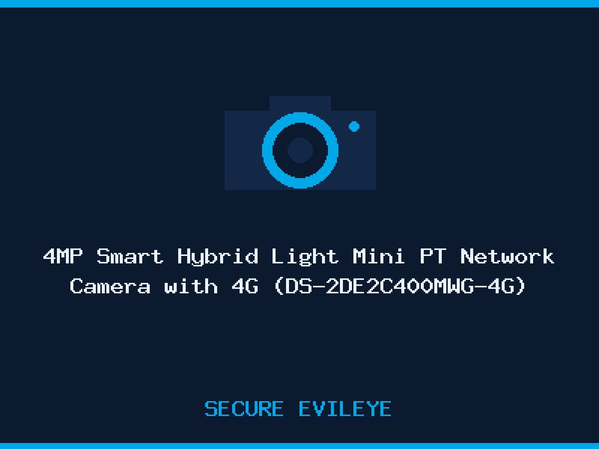 4MP Smart Hybrid Light Mini PT Network Camera with 4G (DS-2DE2C400MWG-4G)